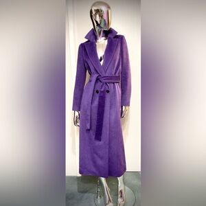 Valentine Special❤️: Twin-Set Maxi Coat « Princely » Purple Wool Blend